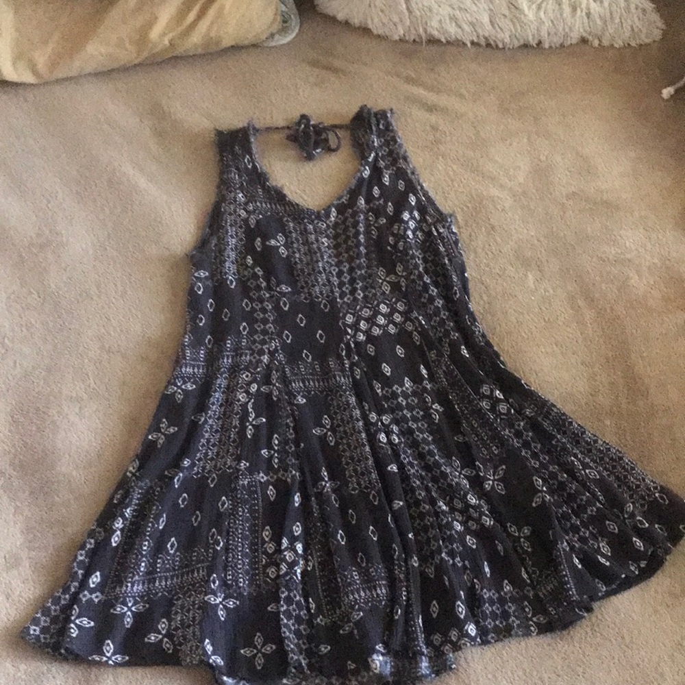 Grey & White Dress